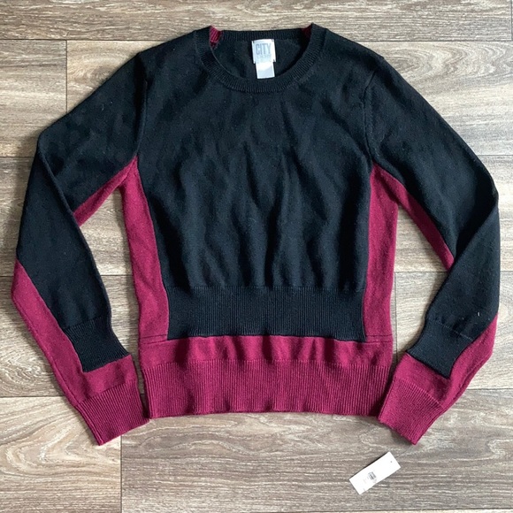DKNYC Sweaters Nwt City Dkny Wool Blackburgundy Sweater Small